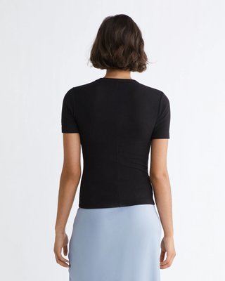 Modal Rib Triko – Calvin Klein, Černá barva Ženy