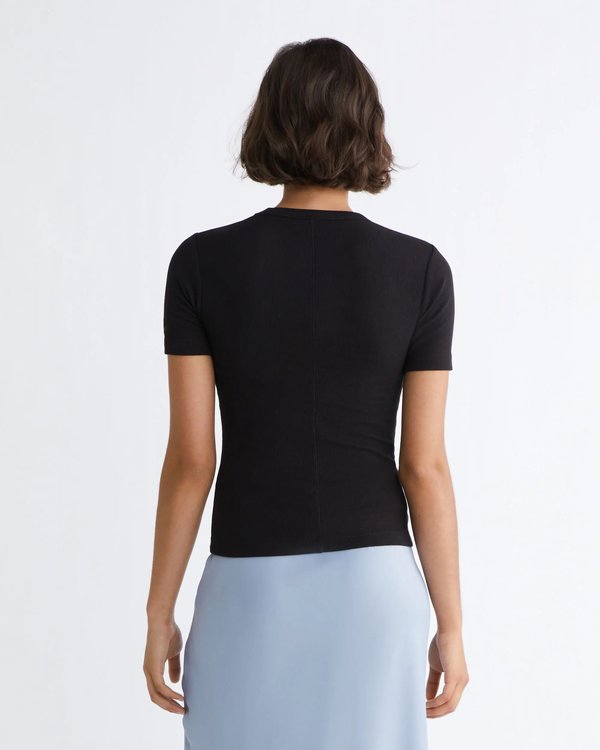 Modal Rib Triko – Calvin Klein, Černá barva Ženy