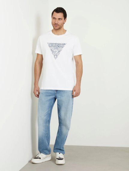 Módní Triangle Embro triko, Bílá barva, 2024