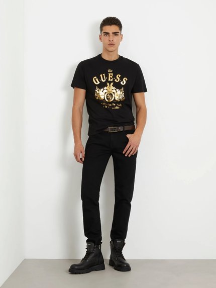 Módní Gold Crest triko, Černá barva, 2024