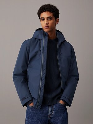 Calvin Klein Jeans – Technical Shor bunda, Modrá barva