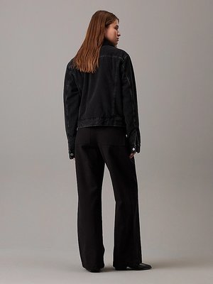 Relaxed Flanne kalhoty – Calvin Klein Jeans, Černá barva Ženy