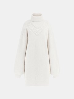 Bílá barva, Turtleneck Katie šaty