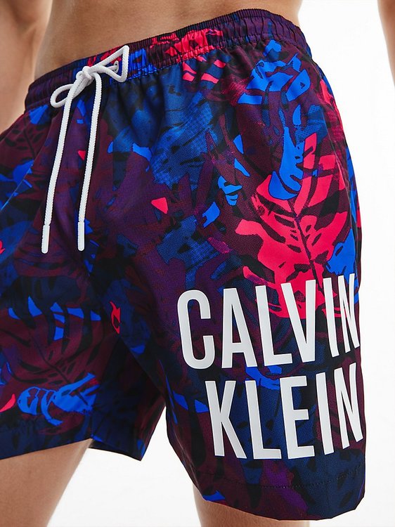 Luxusní KM0KM00703-0GT plavky MEDIUM DRAWSTRING-PRINT, M, L, XL