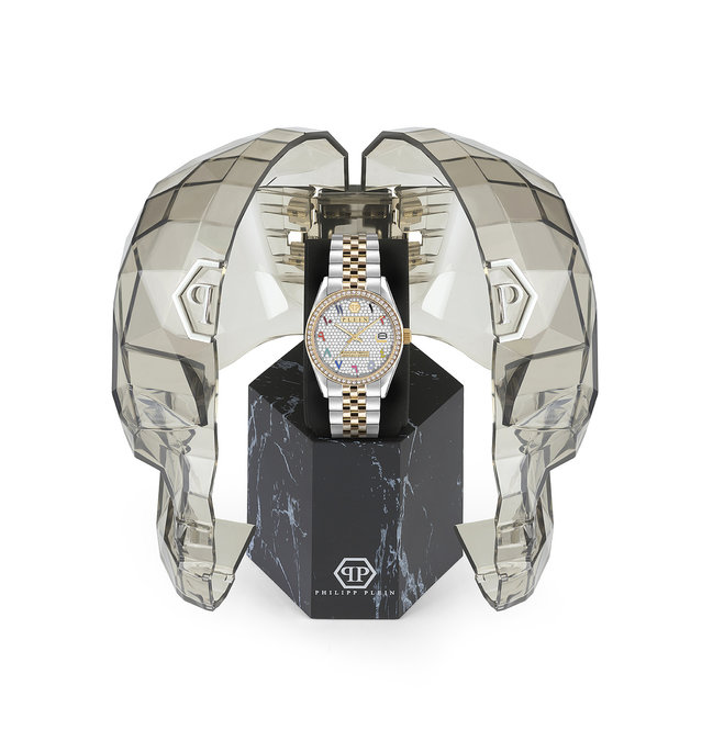 Luxusní DATE SUPERLATIVE hodinky, Stříbrná, Zlatá barva, UNI