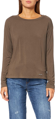 Pyžamové triko – Calvin Klein Underwear, Hnědá barva Ženy