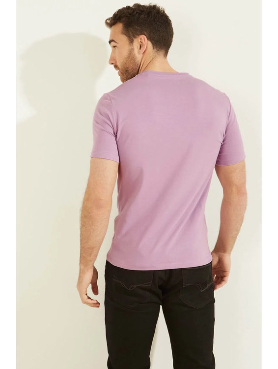 Point triko – Guess, Fialová barva Muži
