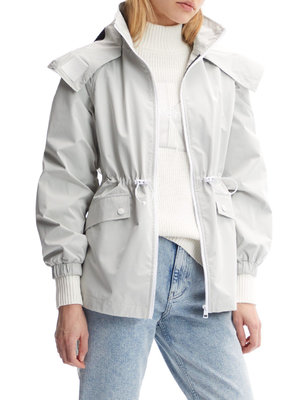 Calvin Klein Jeans – Waisted větrovka, Šedá barva