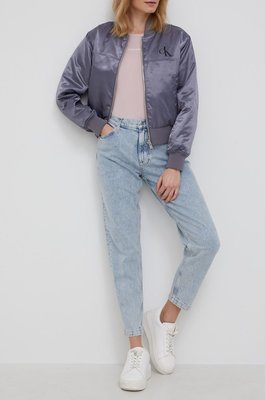 Reversible bomber – Calvin Klein Jeans, Šedá barva Ženy