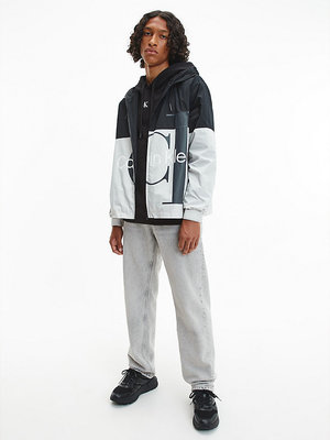 Luxusní Bold logo větrovka, Černá, Šedá barva, S, M, L, XL, XXL