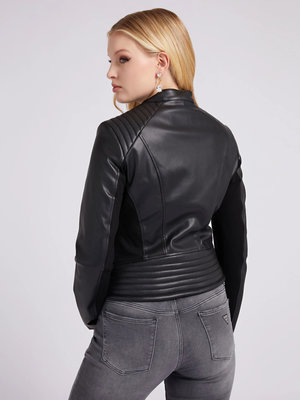 Luxusní Fiammetta bunda, Černá barva, S, M, L, XL