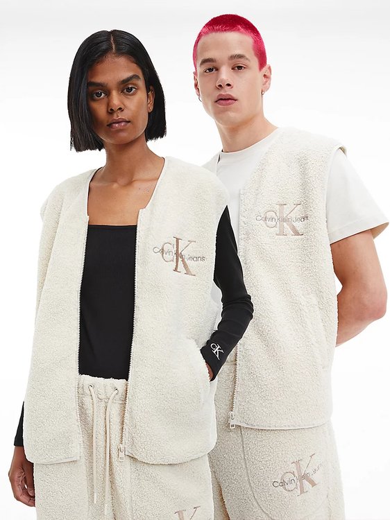 Calvin Klein Jeans, Krémová barva Sherpa vesta