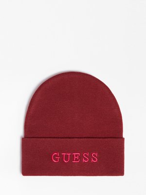 Guess – Logo beanie, Červená barva