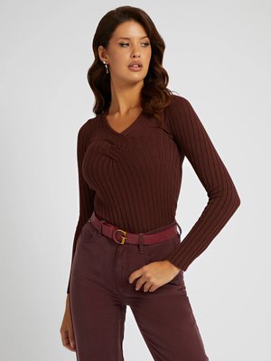 Guess – Ines svetr, Hnědá barva