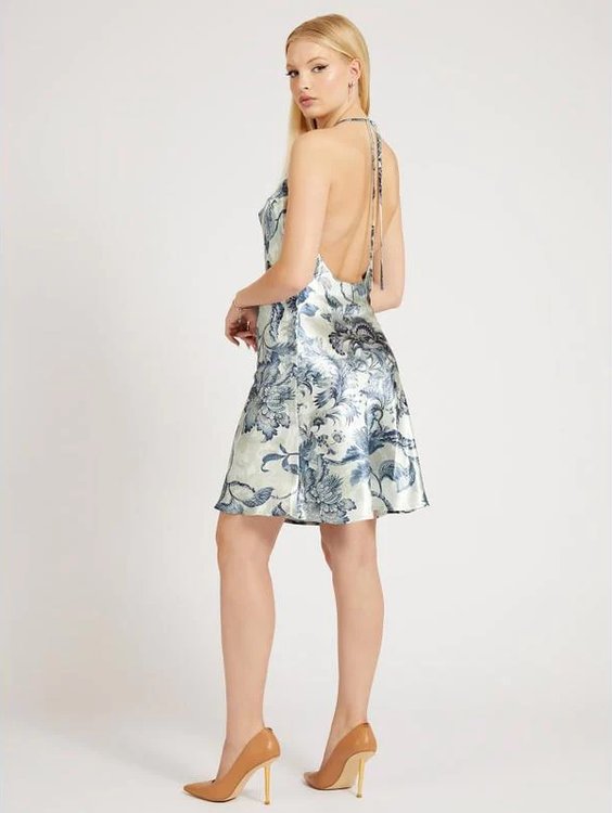 Taryn šaty – GUESS, Modrá barva Ženy