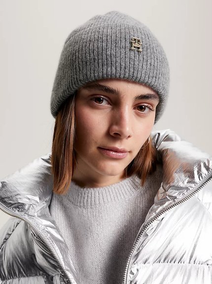 Módní Evening čepice, Šedá barva, 2023