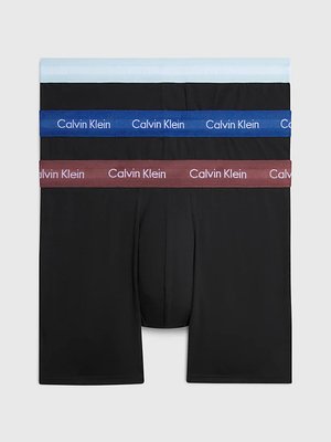 Calvin Klein Underwear – Cotton Stretch boxery 3ks, Černá barva