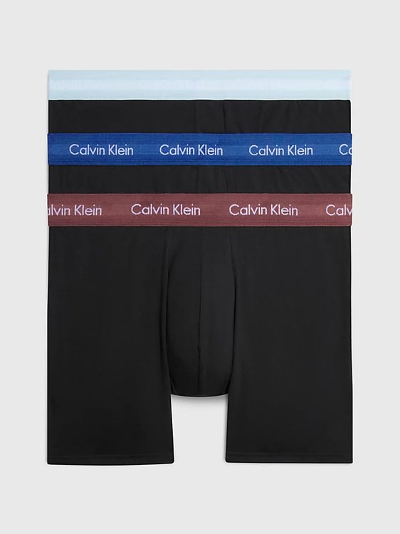 Calvin Klein Underwear – Cotton Stretch boxery 3ks, Černá barva