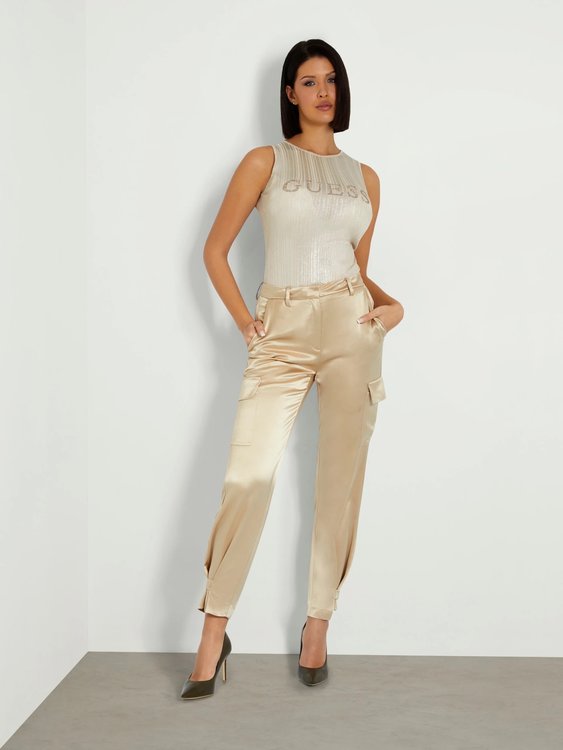 Cristina Tank top – GUESS, Béžová barva Ženy