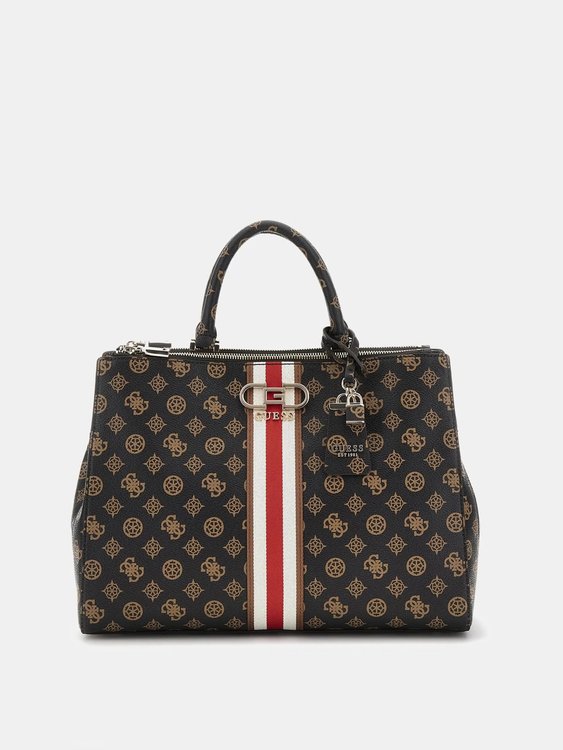 GUESS – Nelka Status velká kabelka, Hnědá barva