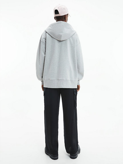 Módní Badge mikina, Šedá barva, 2022