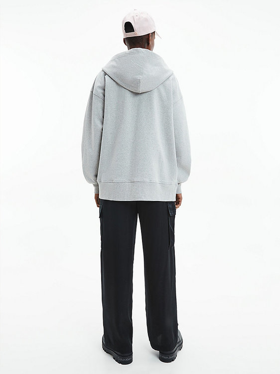 Módní Badge mikina, Šedá barva, 2022