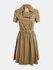 Luxusní Livia šaty, Khaki, Zelená barva, M