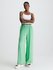 Módní Crinkle kalhoty, Zelená barva, 2023