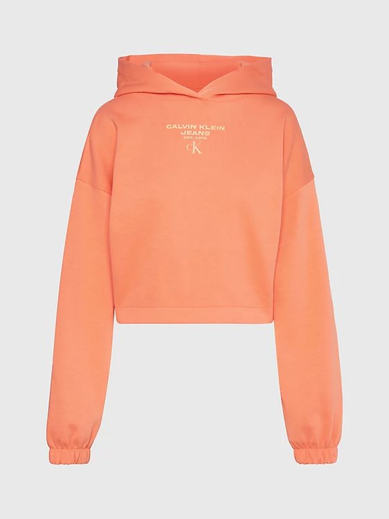 Gathered Hem mikina Oranžová barva Ženy