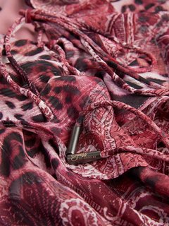 Fialová barva, Lace Up Flared šaty