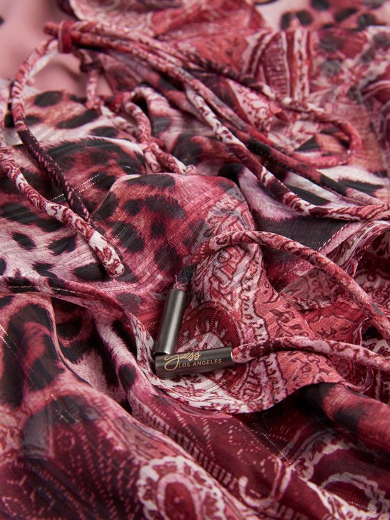 Fialová barva, Lace Up Flared šaty