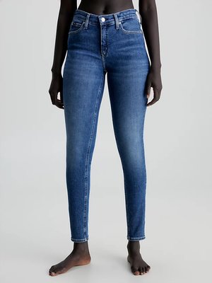 Calvin Klein Jeans – Mid Rise Skinny jeany, Modrá barva