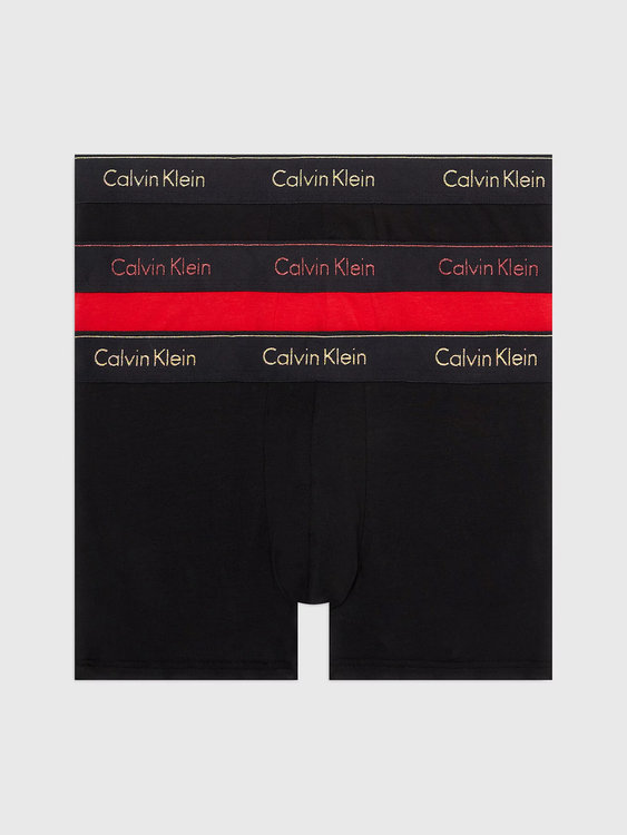 Modern Cotton Holiday boxery 3ks – Calvin Klein Underwear, Černá, Červená barva Muži