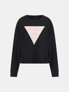 Luxusní Lurex Triangle mikina, Černá barva, XS, S