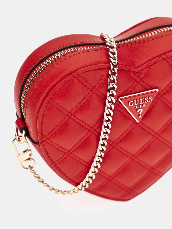 Luxusní Rianee Quilt Heart crossbody, Červená barva, T/U