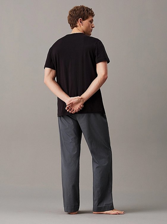 Cotton Poplin kalhoty – Calvin Klein Underwear, Šedá barva Muži