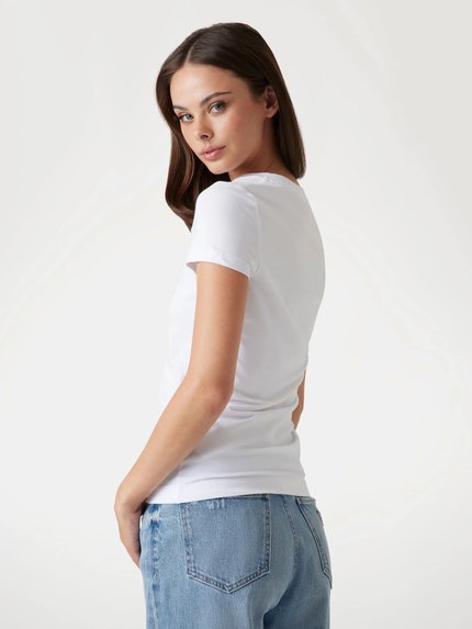 Módní Logo Lace triko, Bílá barva, 2025