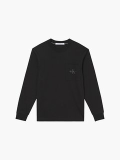 Tričko s dlouhým rukávem Černá barva Muži