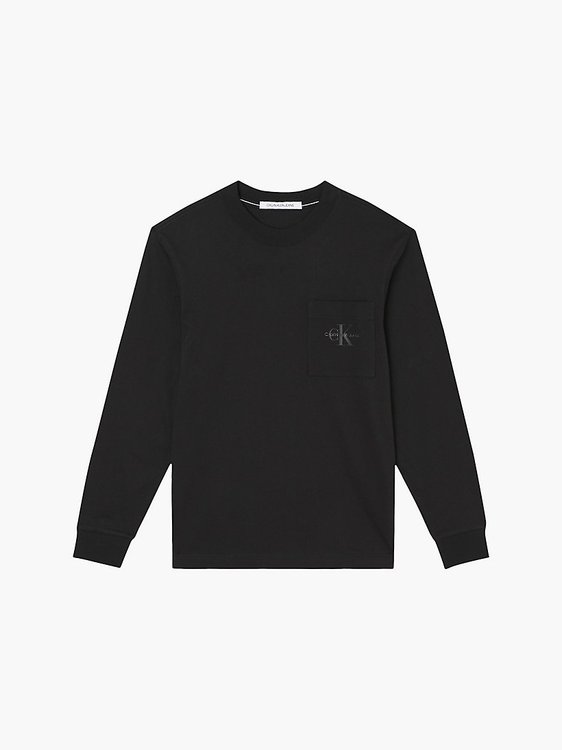 Tričko s dlouhým rukávem Černá barva Muži