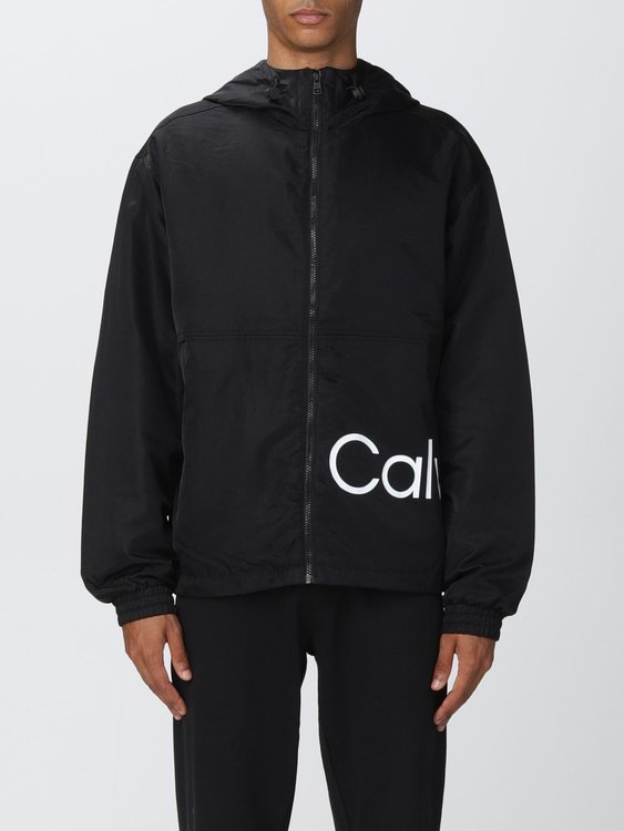 Calvin Klein Jeans – Colorblock větrovka, Černá barva