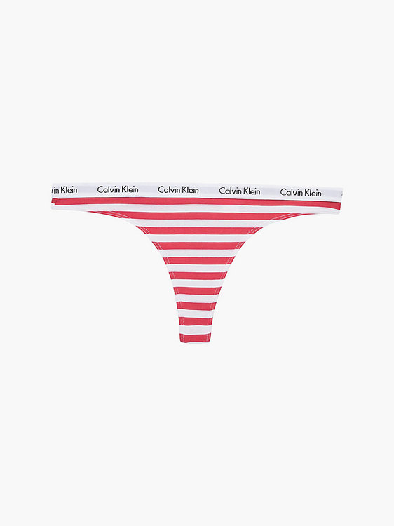 Calvin Klein Underwear – Carousel tanga, Bílá, Červená barva