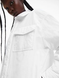 Luxusní Wide Padded bunda, Bílá barva, XS, S, M, L, XL