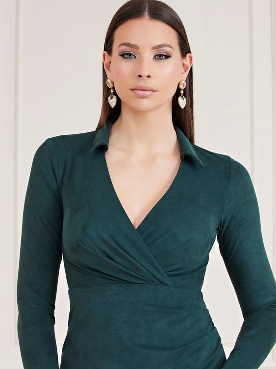 Módní Hudson šaty, Zelená barva, 2022