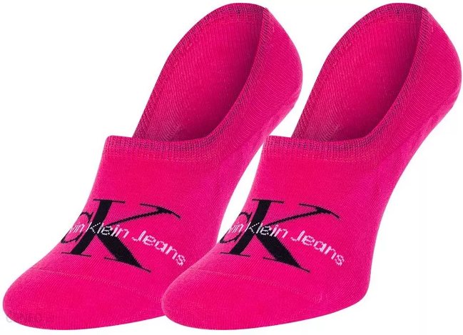 Calvin Klein Jeans – Footie ponožky 2 páry, Růžová barva