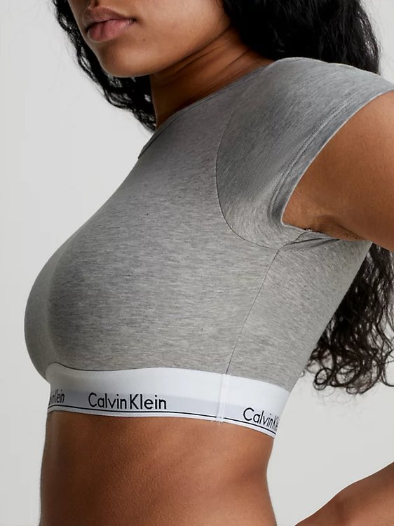 Modern Cotton braletkový top – Calvin Klein Underwear, Šedá barva Ženy