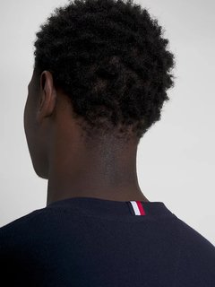 Luxusní Honey Comb triko, Navy barva