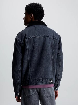 Regular Sherpa Denim bunda – Calvin Klein Jeans, Navy, Šedá barva Muži