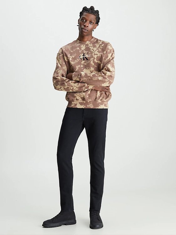 Módní Slim Taper jeany, Černá barva, 2023