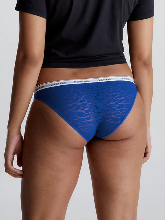 Módní Modern Logo Lace bikiny, Modrá barva, 2023