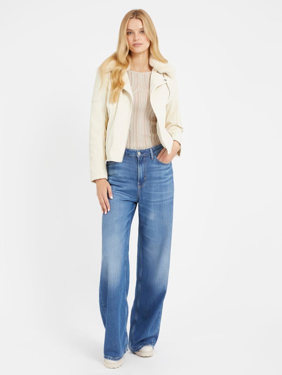 Módní New Olivia bunda, Krémová barva, 2023